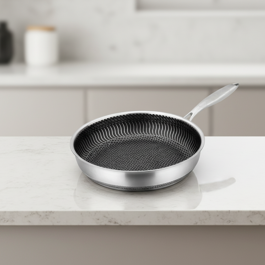 Stainless Steel Induction Frying Pan Non-Stick