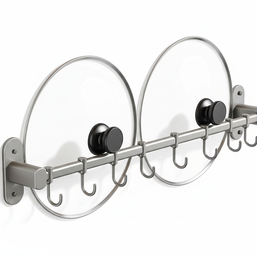 Steel Floating Shelf for Kitchen Utensils