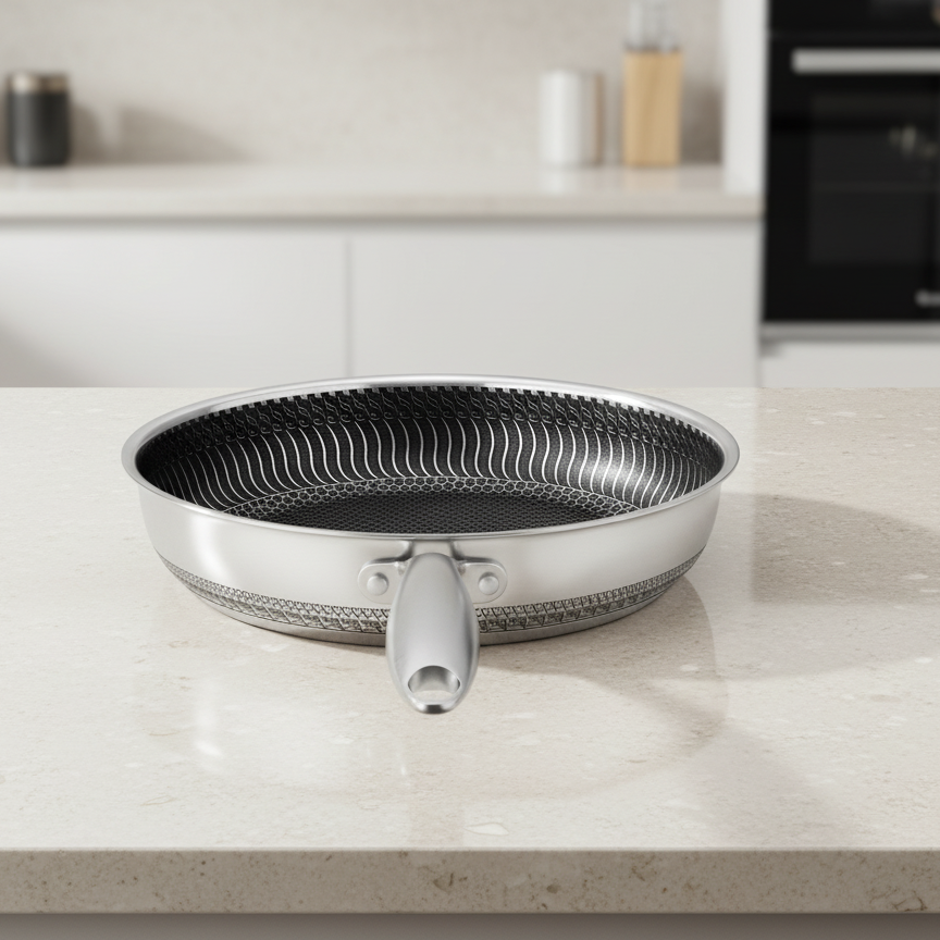 Stainless Steel Induction Frying Pan Non-Stick