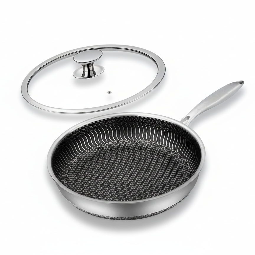 Stainless Steel Induction Frying Pan Non-Stick