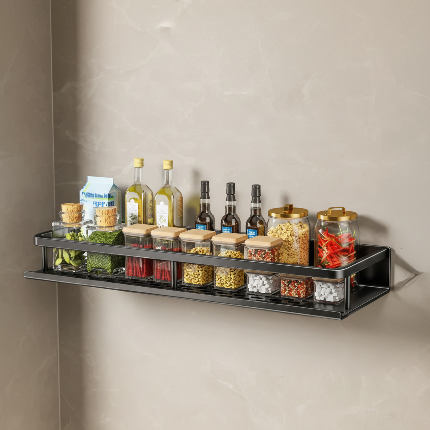 Metal Floating Wall Shelf for Kitchen Storage