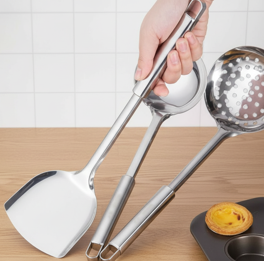 Stainless Steel Brushed Finish Kitchen Utensil Set (5-Piece)