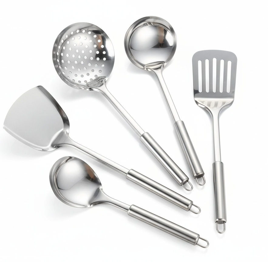Stainless Steel Brushed Finish Kitchen Utensil Set (5-Piece)