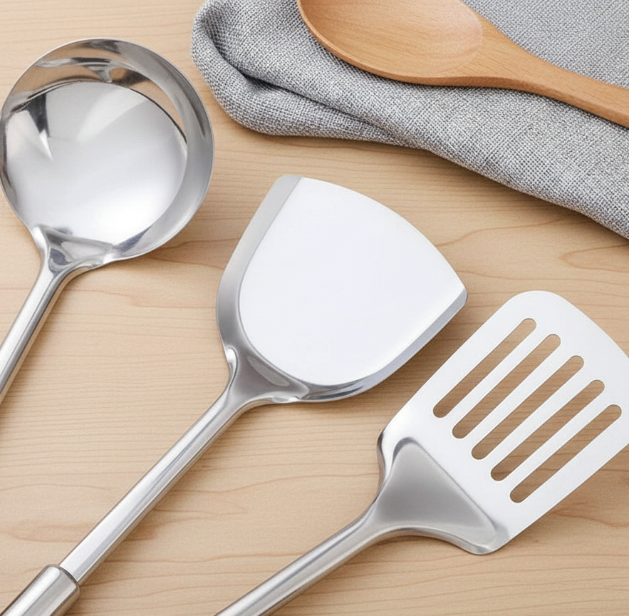 Stainless Steel Brushed Finish Kitchen Utensil Set (5-Piece)