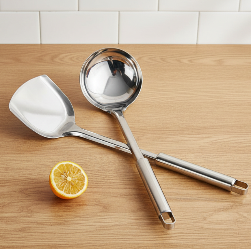 Stainless Steel Brushed Finish Kitchen Utensil Set (5-Piece)