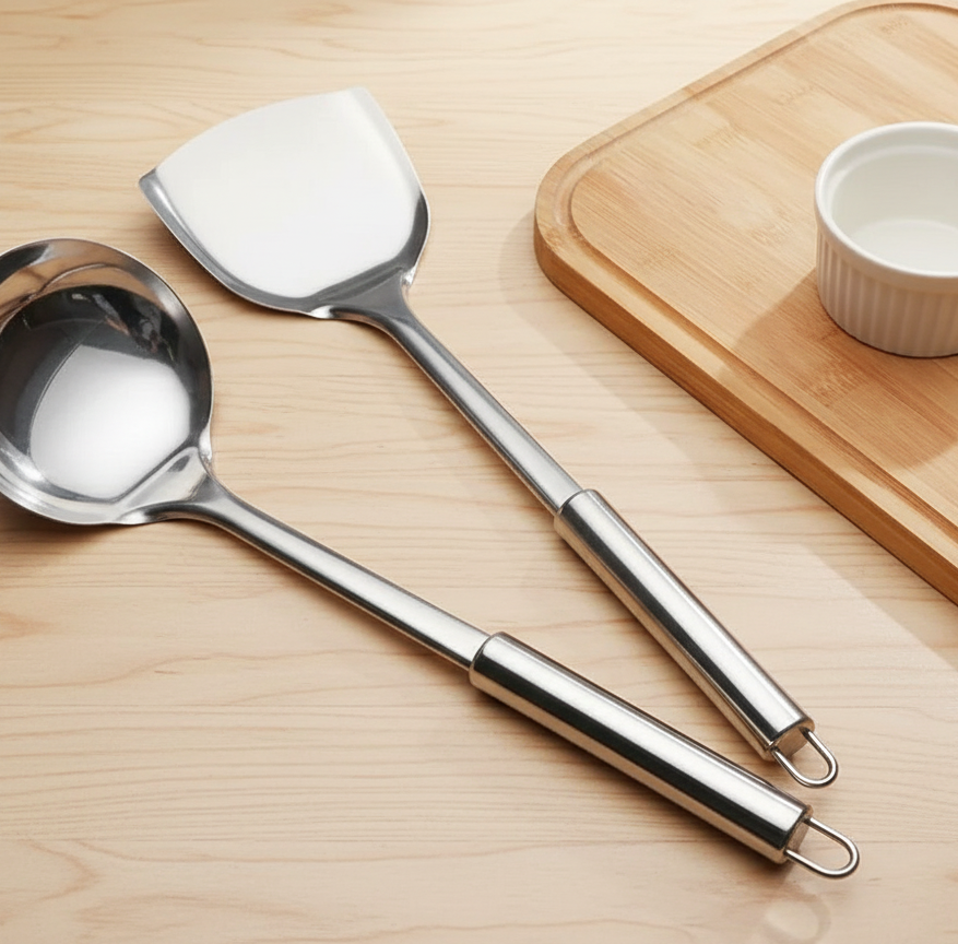 Stainless Steel Brushed Finish Kitchen Utensil Set (5-Piece)